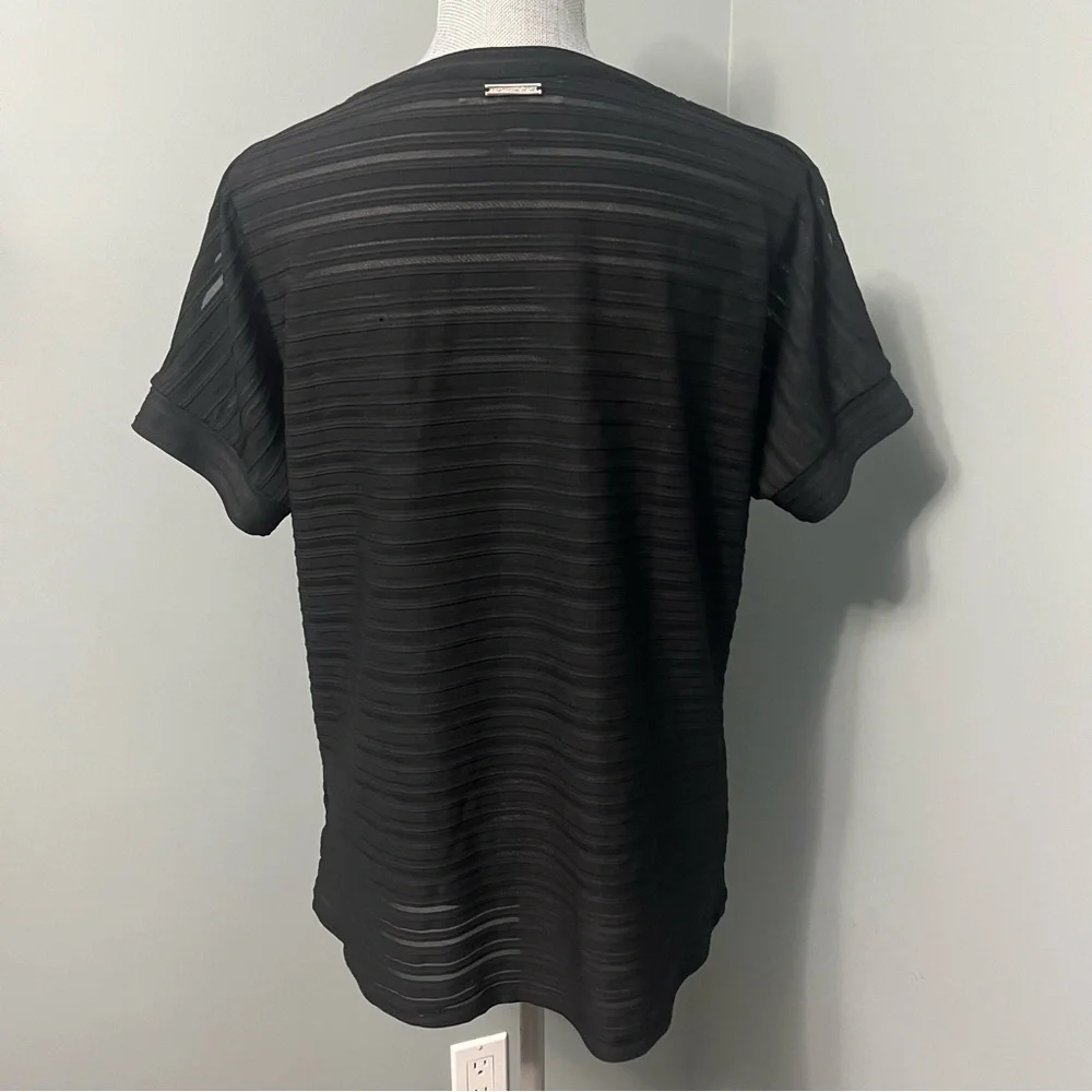 MICHAEL MICHAEL KORS cold shoulder black blouse size medium shirt - Picture 9 of 12